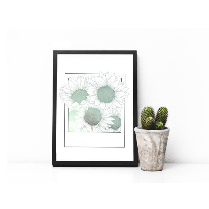 Cooper Calligraphy Art - Venta al por mayor Ilustración - Impresión en lámina Polaroid Girasol