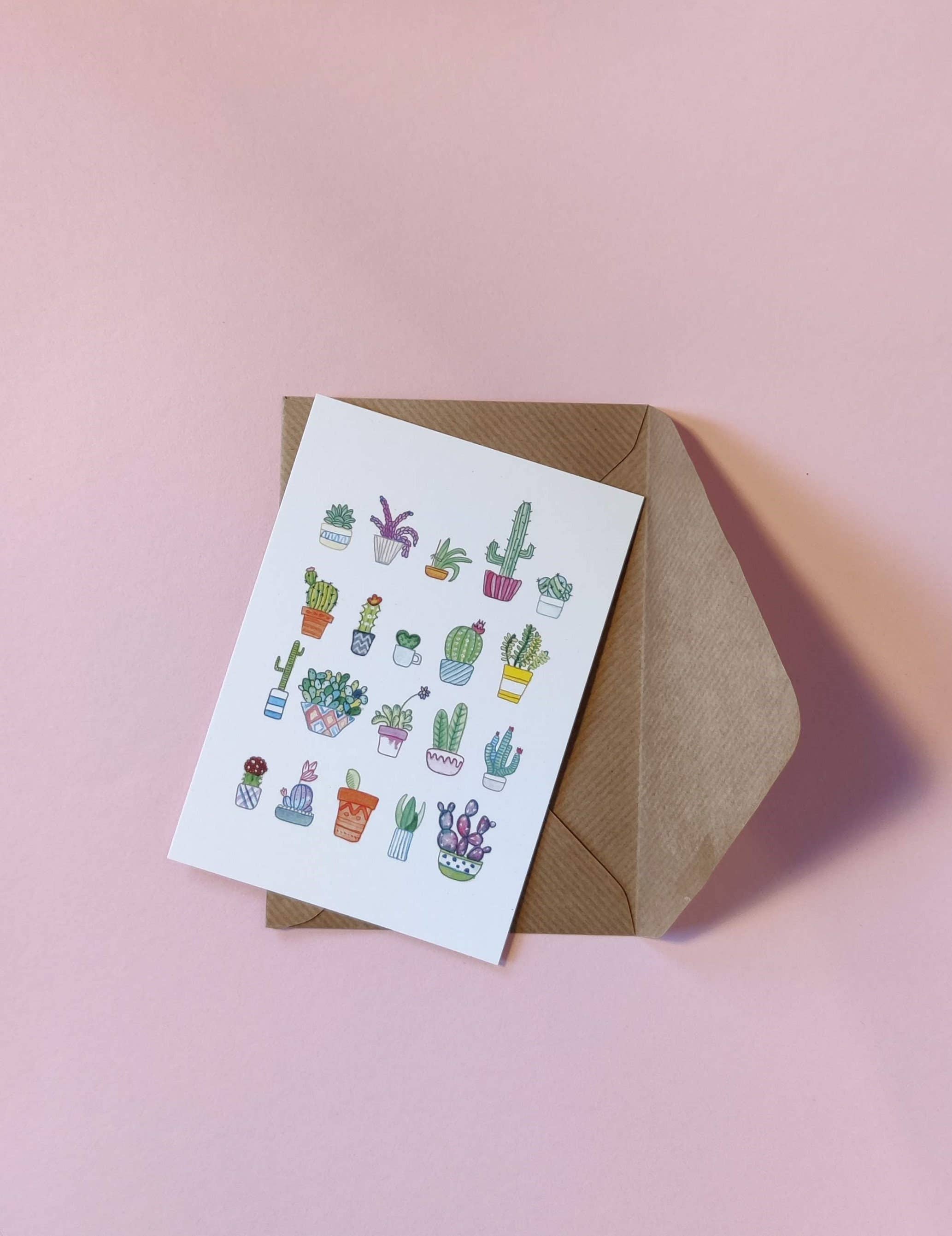 Frida Carlo - Wholesale Postcard - succulent postcard