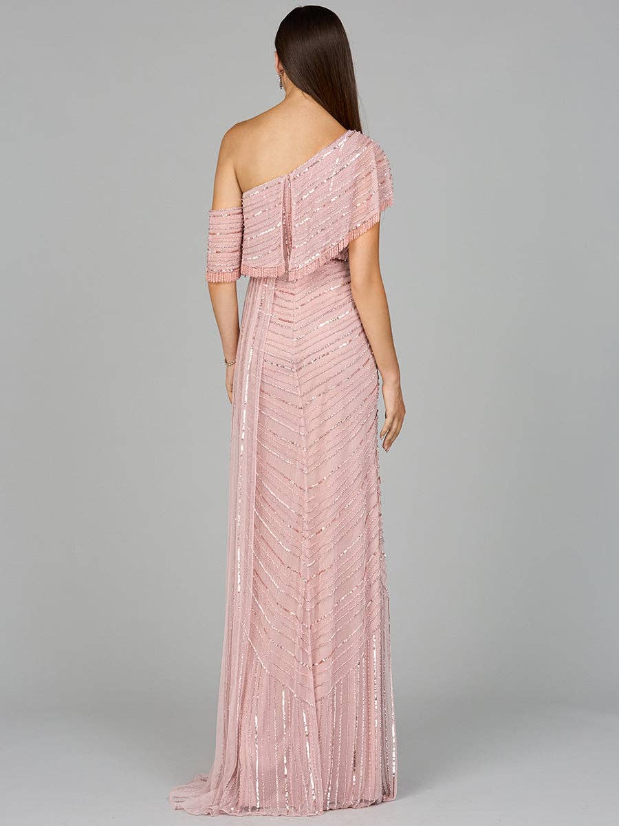 Lara New York - Wholesale Gown - Women's - Off Shoulder Sheath Beaded Gown1