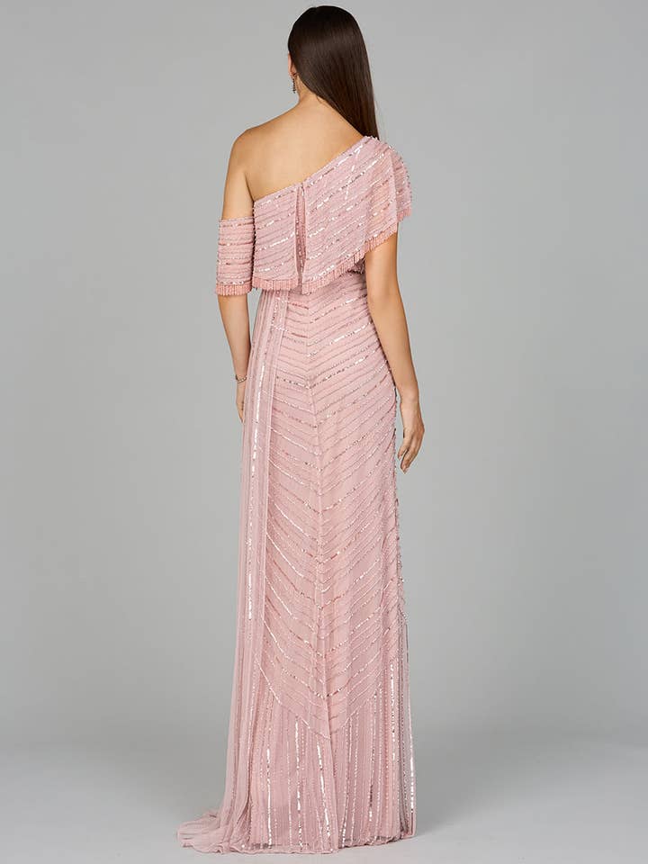 Lara New York - Wholesale Gown - Women's - Off Shoulder Sheath Beaded Gown1
