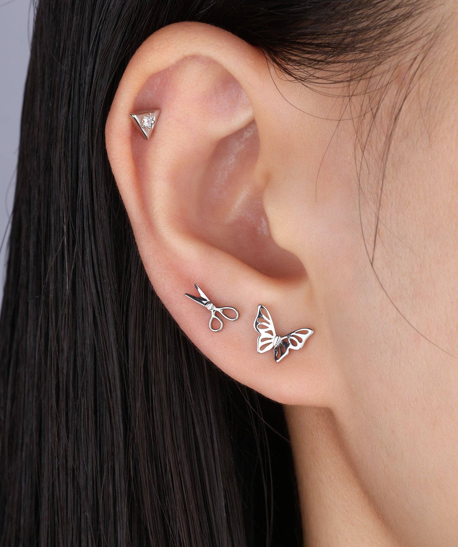 oumo jewelry - Wholesale Stud/Post Earrings - Titanium Scissor Stud ✂️7