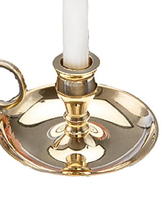 Small Brass Chamberstick for 1/2- Box of 6 for wholesale by Biedermann & Sons