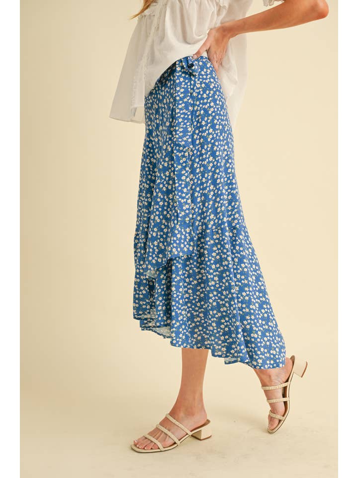 AEMI + CO - Wholesale Skirt - Women's - 7135FN Berti Floral Wrap Skirt4