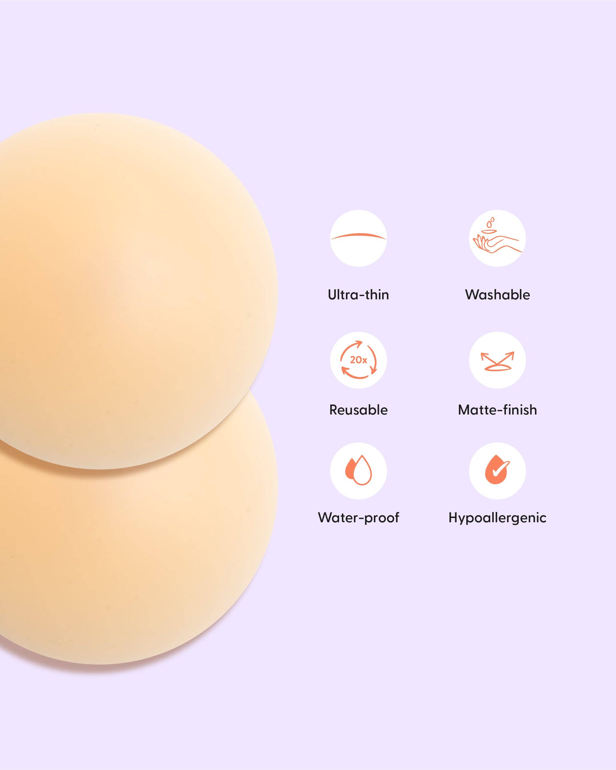 Nipskin Stickwear – Engroshandel Brystvortepads - Dame – Genanvendelige silikone brystvorteovertræk - Nipskin20