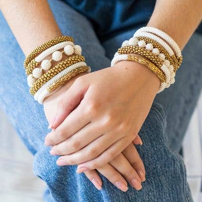 Cream Globe Bracelet Cream Globe Bracelet