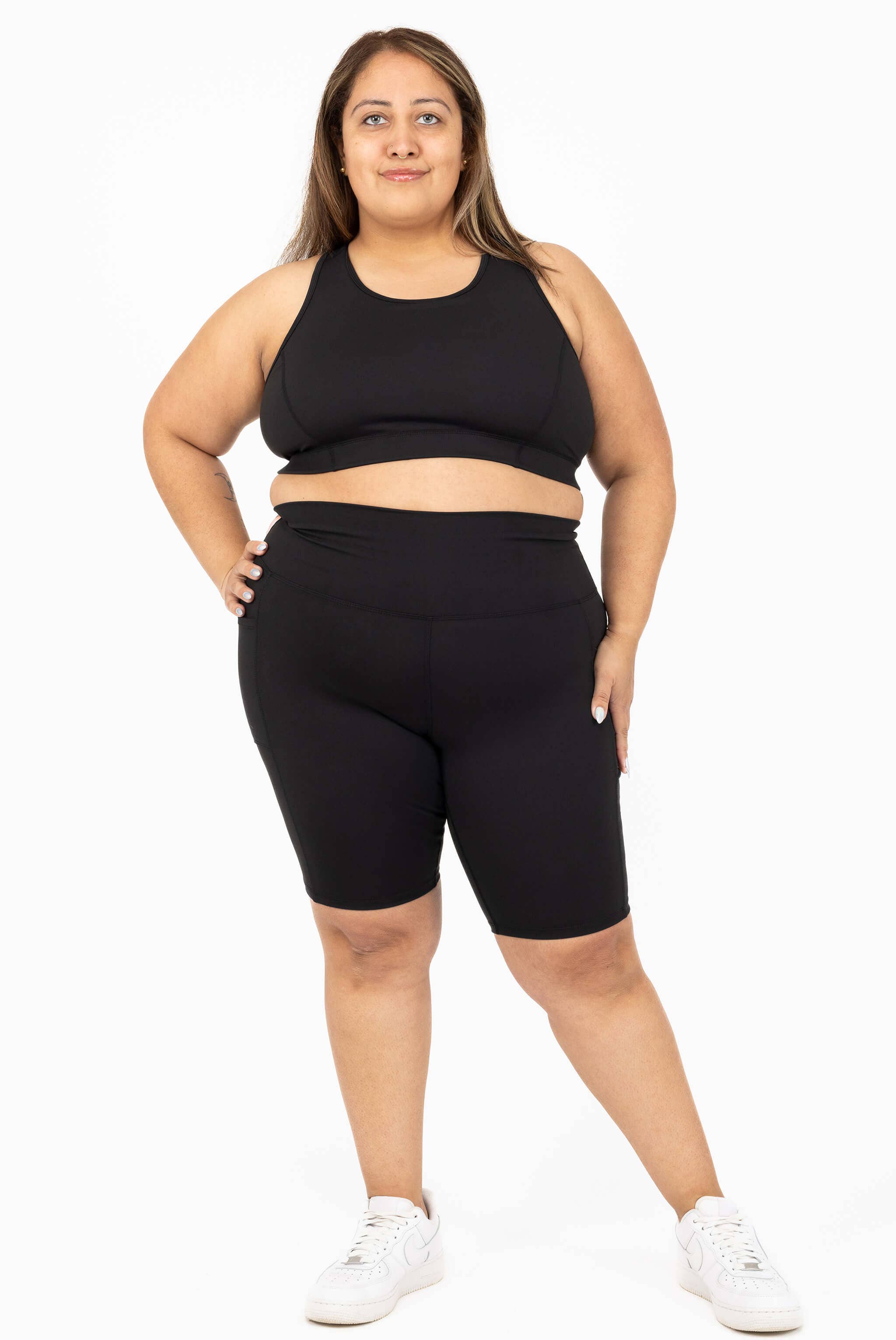 Superfit Hero - Wholesale Athletic Shorts - Women's - Pocket Bike Shorts 11 inch - Black4