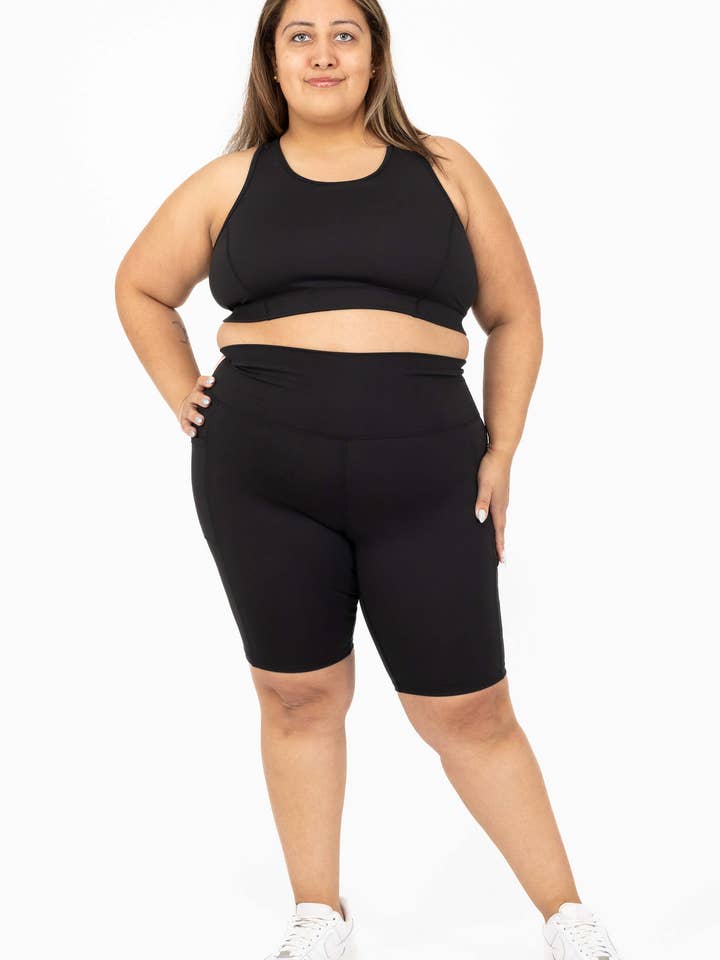 Superfit Hero - Wholesale Athletic Shorts - Women's - Pocket Bike Shorts 11 inch - Black4