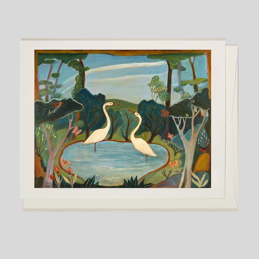 ANN WILLEY ARTS - Wholesale Everyday Greeting Card - Greeting Card, Nature Art, Folk Art, The Pond1