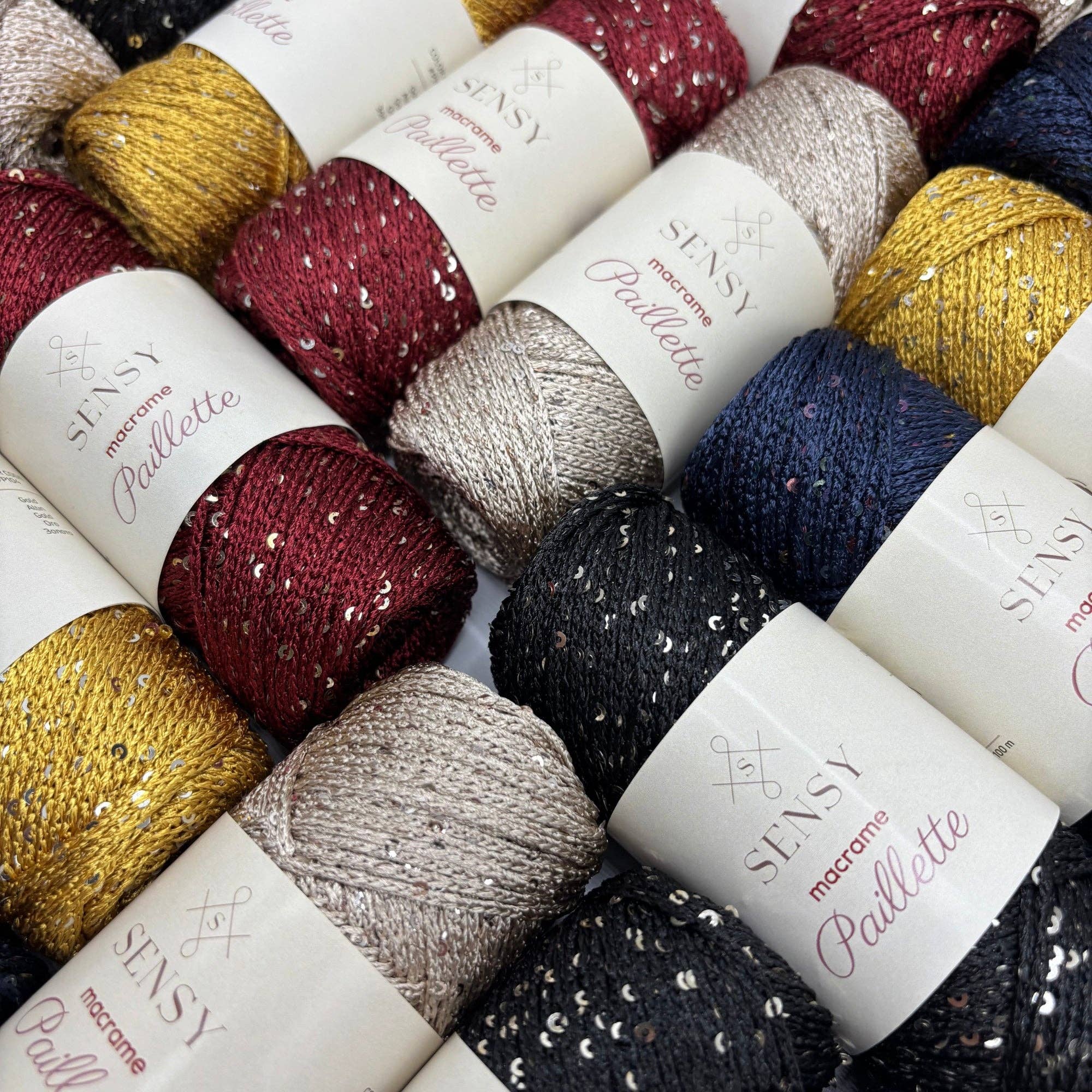 Sensy - Wholesale Craft Supplies - Sensy Paillette Macrame Cord - 109 Yards 100% Polyester11