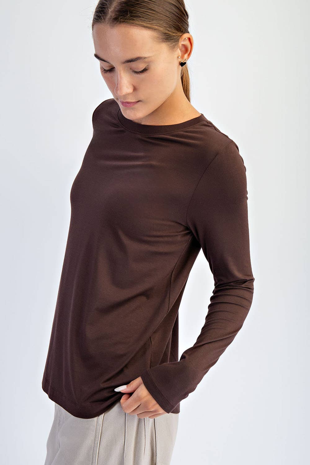 Rae Mode - Wholesale Lounge Top - Women's - VISCOSE MODAL LONG SLEEVE TOP22