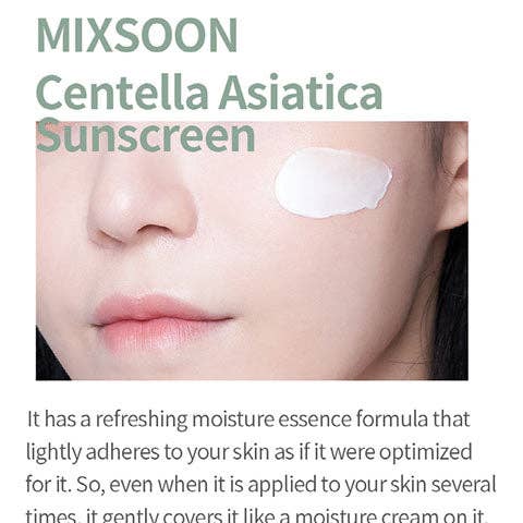 Palace Beauty Galleria - Wholesale Sunscreen - mixsoon Centella Sun Cream 50g4
