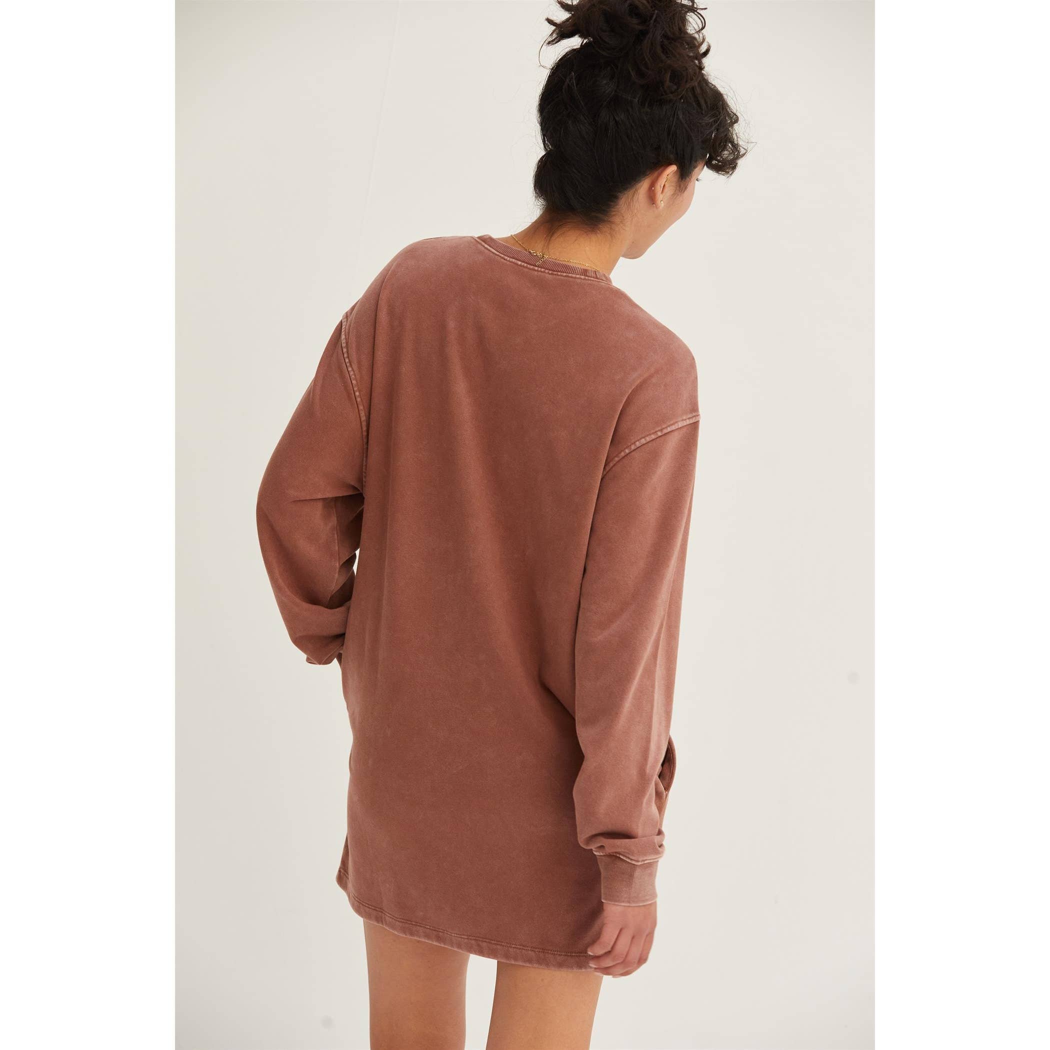 Double Zero - Wholesale Dress - Women's - Long Sleeve Oversized Mini Dress48