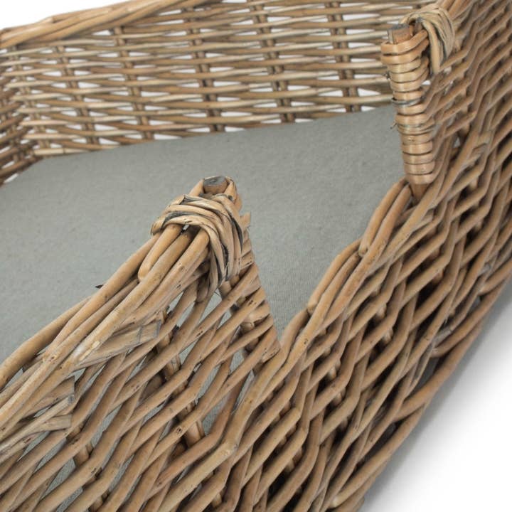 Red Hamper – wholesale Pet bed – Dog – Wicker Rectangular Dog Bed with Cushion2