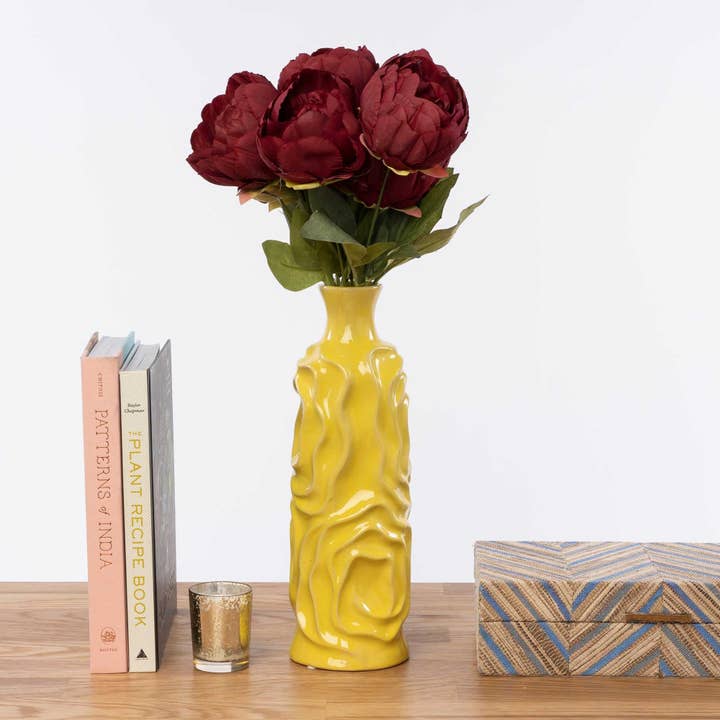 Artificial English Rose- Burgundy for wholesale on Faire1