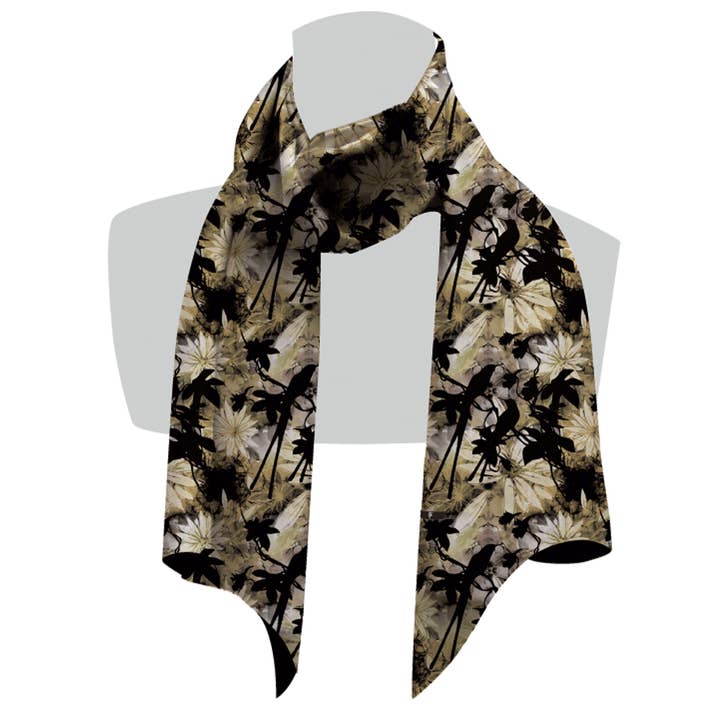 Microfiber and fleece scarf SEPIA for wholesale by FST le french studio