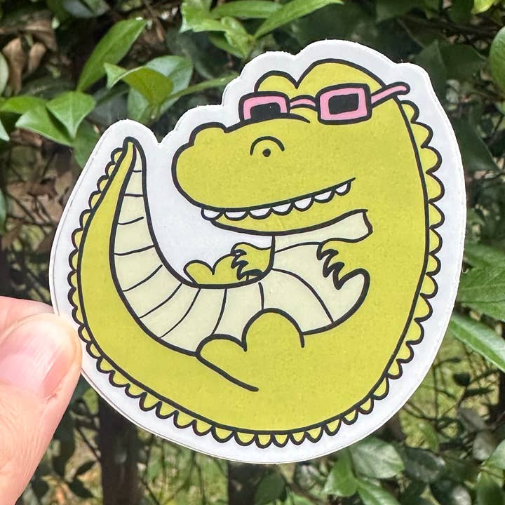 Autocollant en vinyle Cool Alligator Guy pour la vente par Articuh