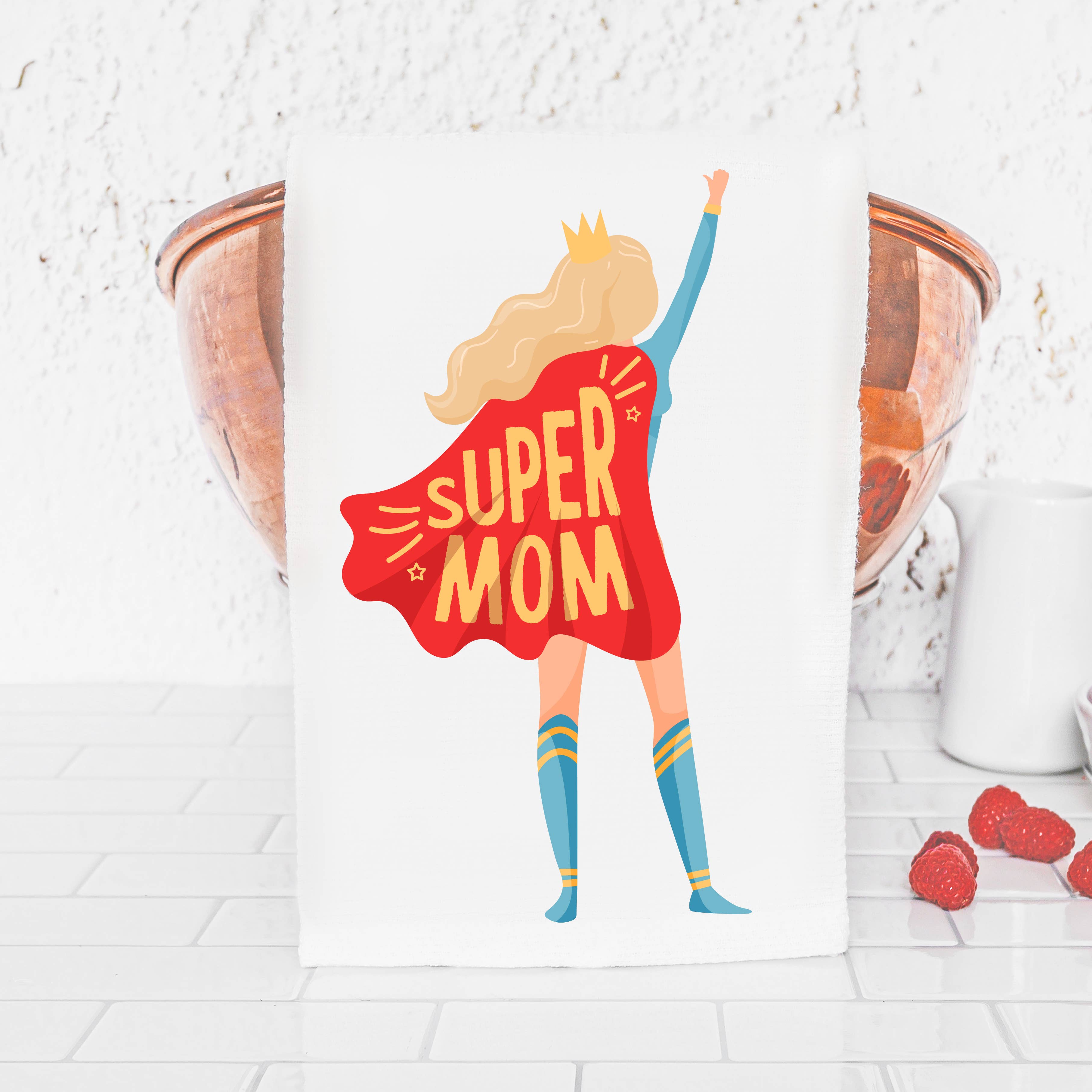 Love You a Latte Shop - Vendita all'ingrosso Strofinacci - Asciugamano da cucina Super Mom1