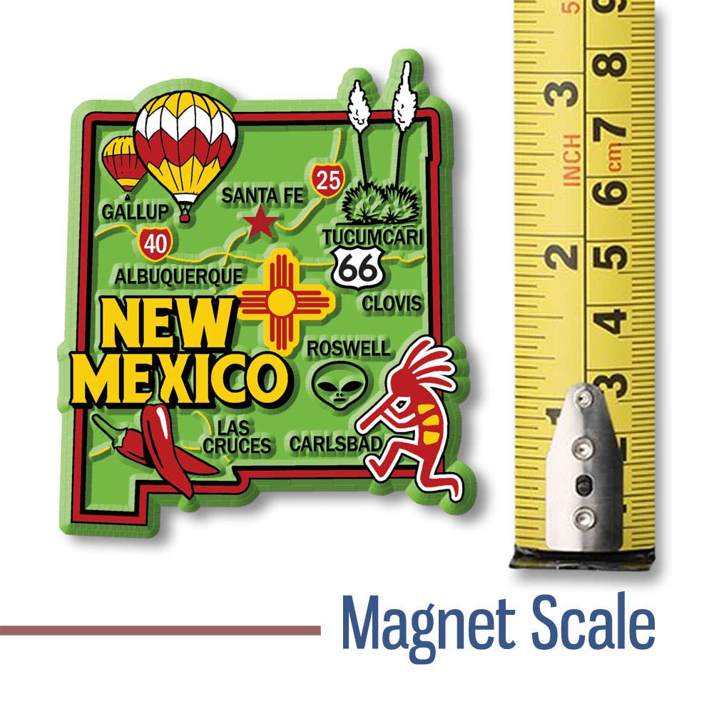 7 Star - Wholesale Magnet - New Mexico Colorful State Magnet Collectible Made in USA1