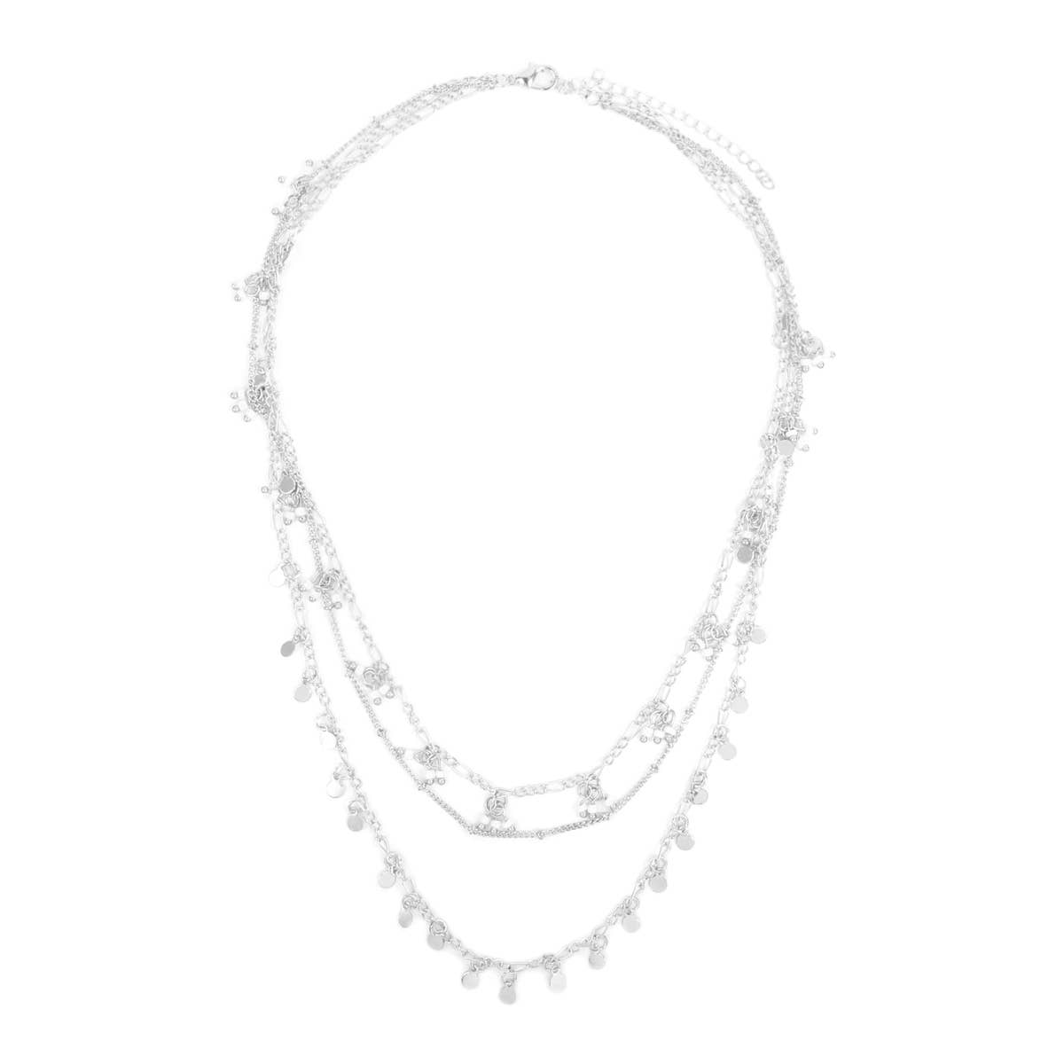 MYS Wholesale Inc - Wholesale Link & Chain Necklace - Three Layered Small Chain Necklace5
