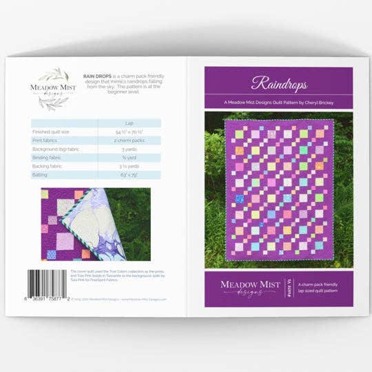 Raindrops - Printed Pattern for wholesale by Meadow Mist Designs