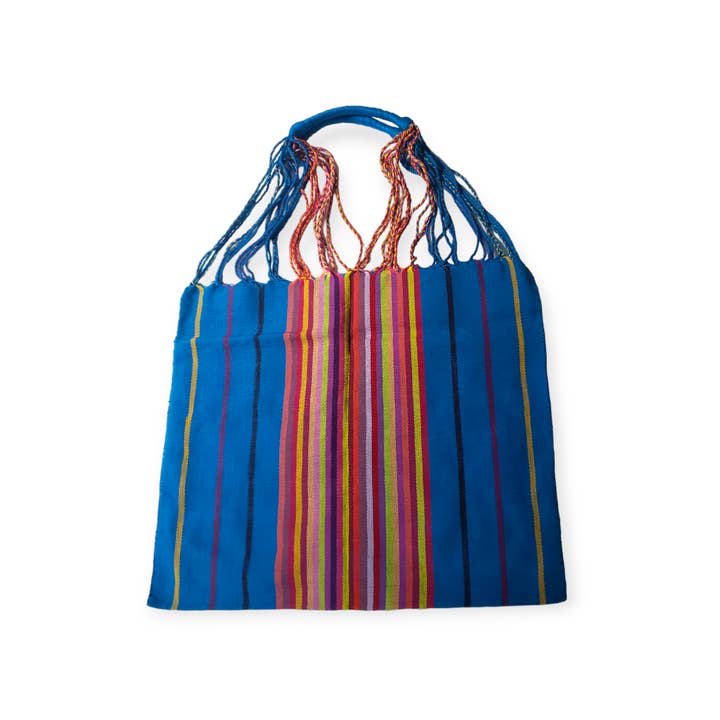 The Little Pueblo - Vente Tote bag – femme - Sac fourre-tout tissé à rayures mexicaines, hamac de Chiapas, fait main pour femme31