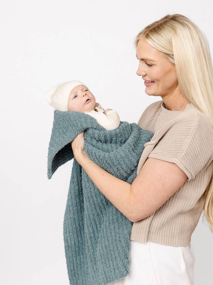 Lou Lou & Company - Wholesale Bedding Blanket - Kids & Baby - Chenille Blanket - Ocean Blue - Small & Large
