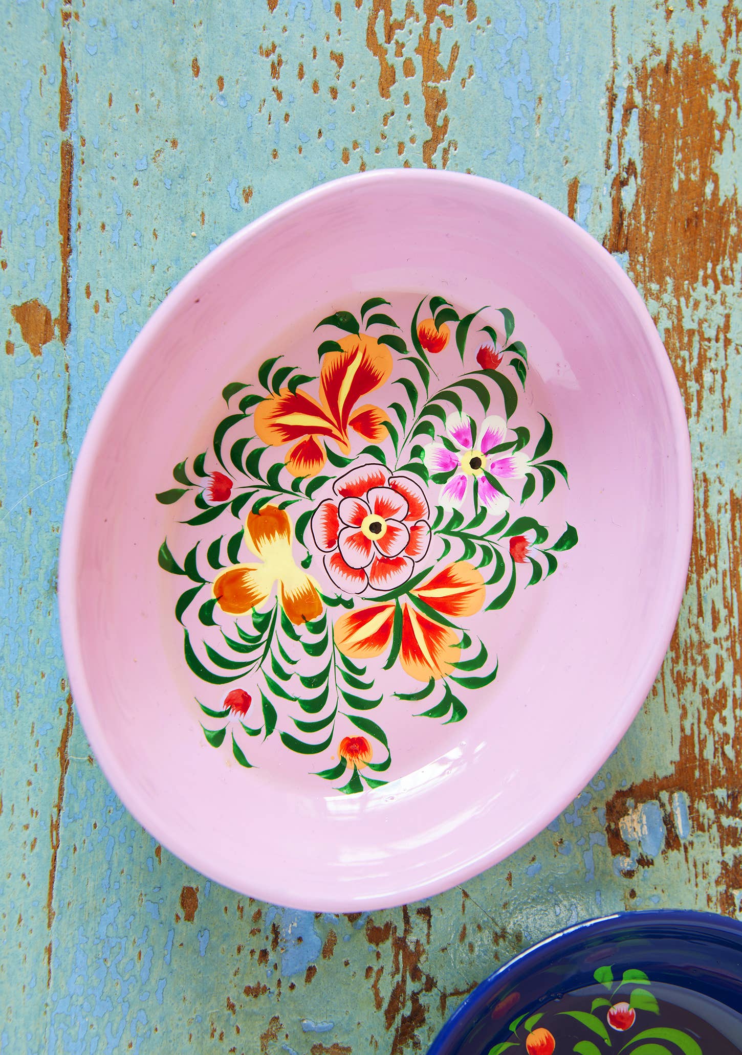 Namaste - Wholesale Decorative Plate/Dish/Bowl - Hand Painted Oval Trinket Dish3