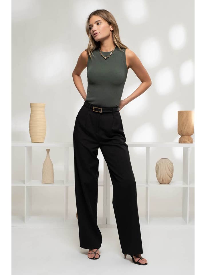 The Workshop Studio - Vente Haut en maille – femme - PULL SANS MANCHES À COL ROND EN MAILLE