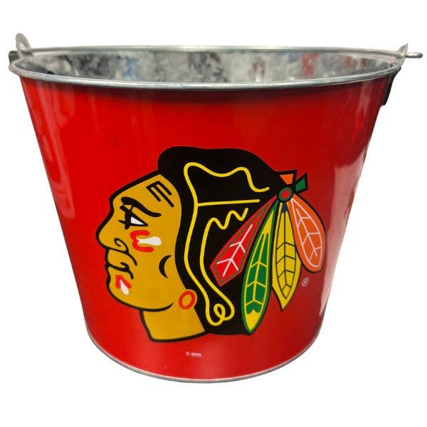 St. Louis Wholesale LLC - Wholesale Bucket/Pail - Chicago Blackhawks - #SolidRed - Team 5QT Solid Red Team