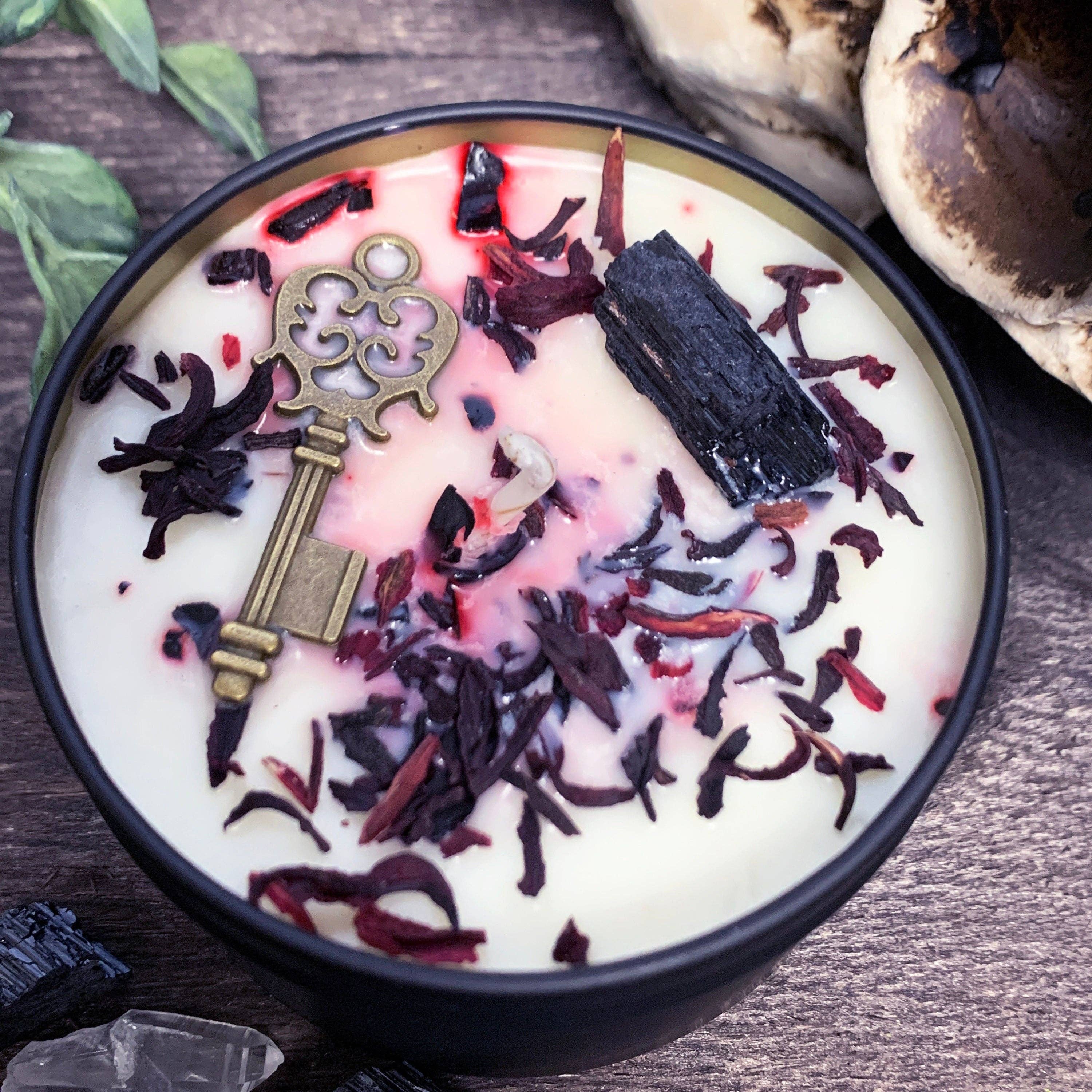 of Forest and Fae - Wholesale Jar/Filled Candle - Hecate Goddess Candle • Witchy Herb & Crystal Infused Candle1