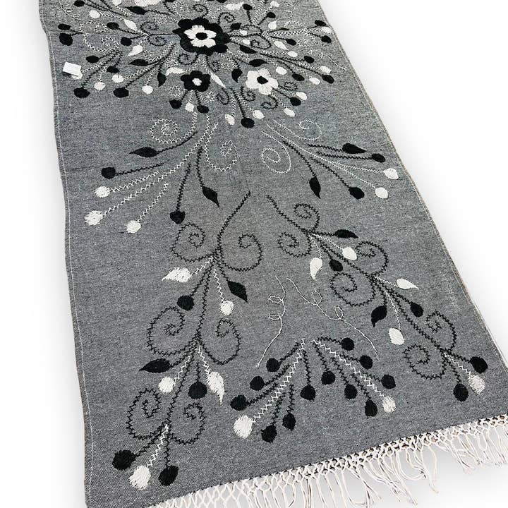 Cielito Lindo - Wholesale Wrap - Women's - Mexican Handmade Embroidered Shawl Chilapa1