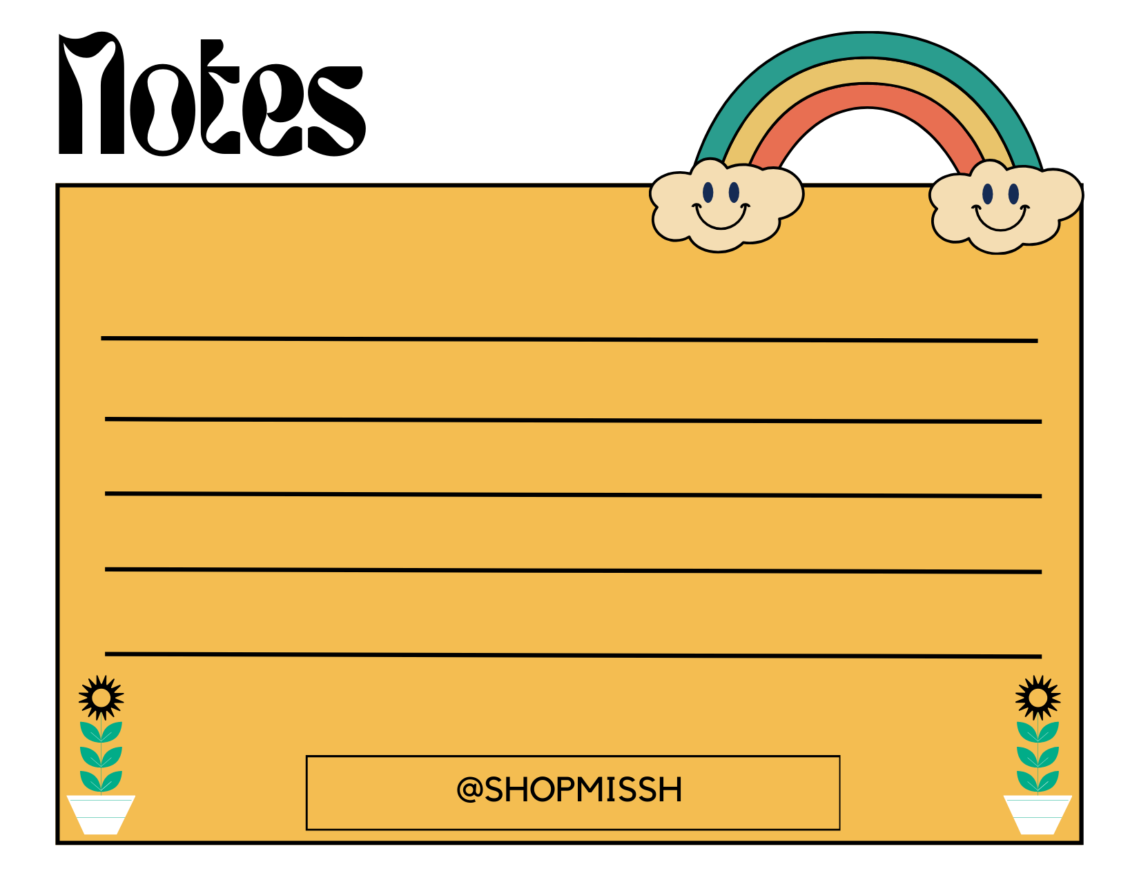 Missh Shop - Wholesale Notepad - Notepad vertical 25 pages with stickers16