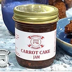 Carrot Cake Jam 8oz jar for wholesale by Barbara's Kitchen Jams & Salsas