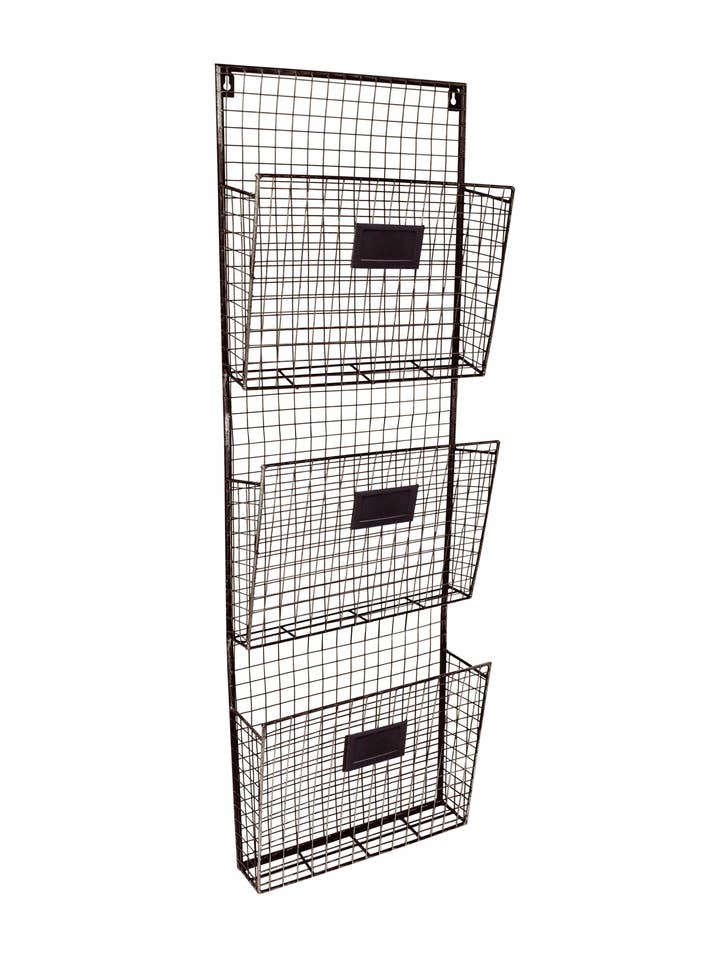 3 Tiers Wired Wall Mounting Magazine Holder and File Organizer for wholesale by DesignStyles Home