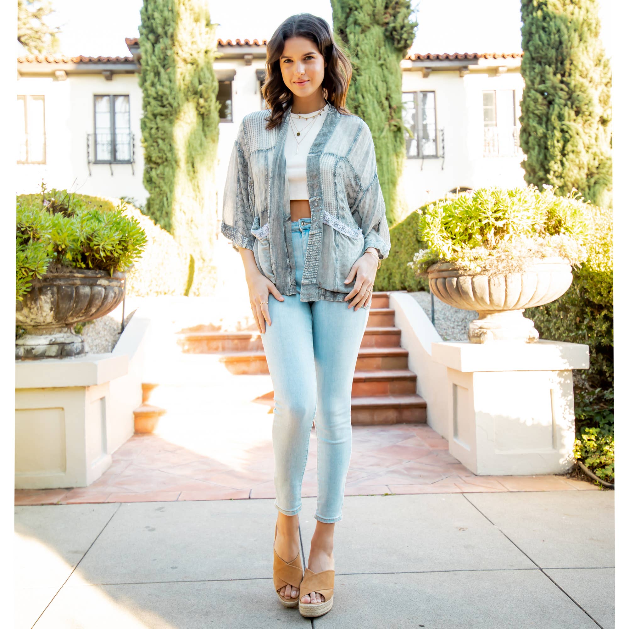 Young Threads - Wholesale Kimono - Women's - Western Bohemian Georgette Kimono Shirt9