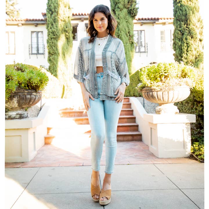 Young Threads - Wholesale Kimono - Women's - Western Bohemian Georgette Kimono Shirt9