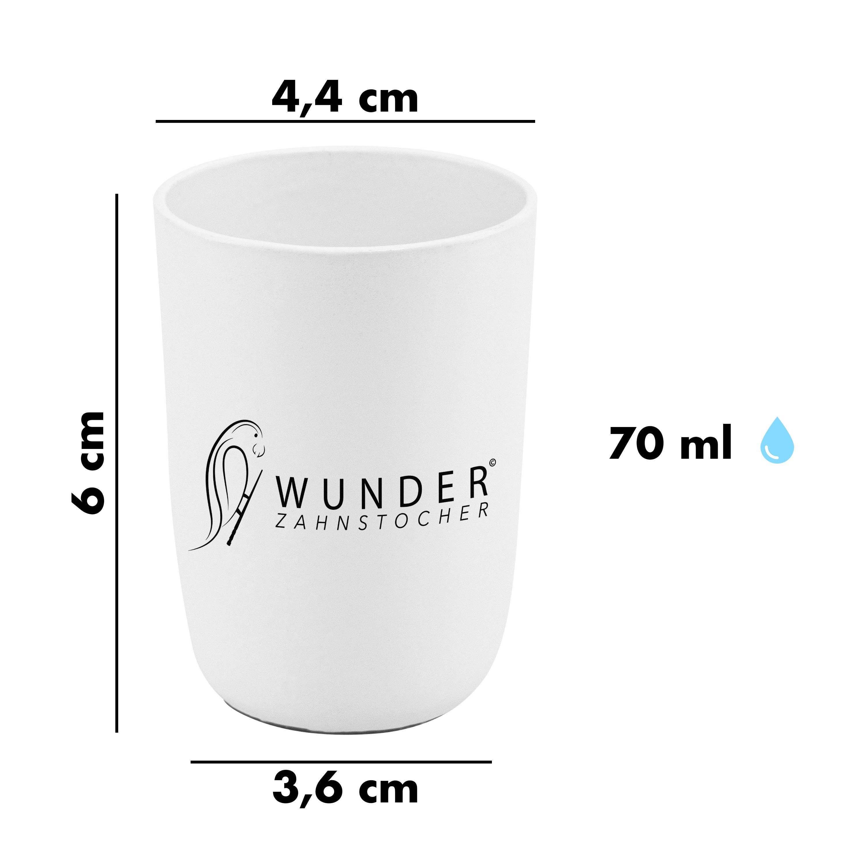 Wunder Zahnstocher - Wholesale Drinking Glass/Cup - WONDER TOOTHPICK ALUMINUM CUP WHITE4