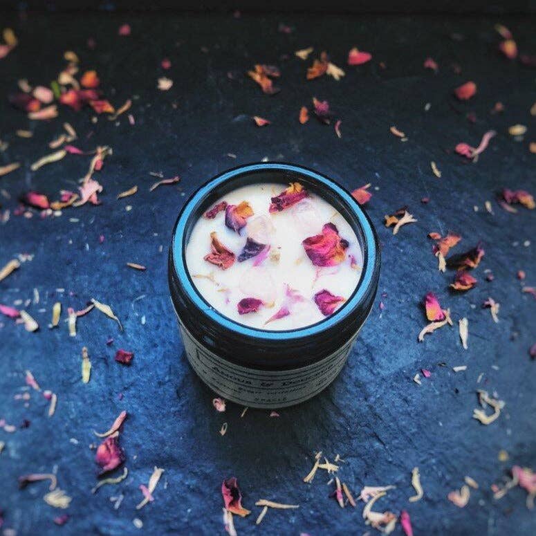 Atelier Oracle - Venta al por mayor Velas en tarros - Vela Rose and Verbena «Love and Sweetness», cuarzo rosa4