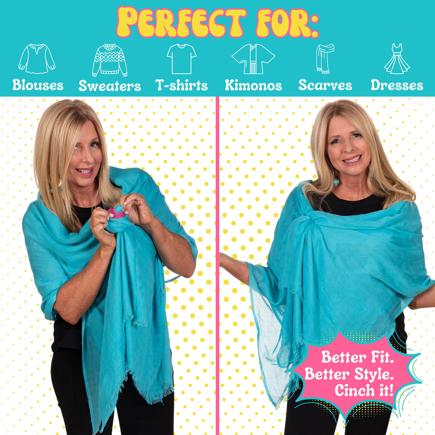 Cinch it! - Wholesale Clothes Clips - Styling Cinch Clips for Dress, T-Shirt, Blouse, Scarf Clasp6