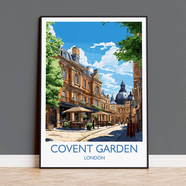 Covent Garden Travel Poster Wall Art, Travel Print of Covent Garden, London Poster, Covent Garden Gift, Covent Garden Art Lovers Gift for wholesale by NQ Media Designs