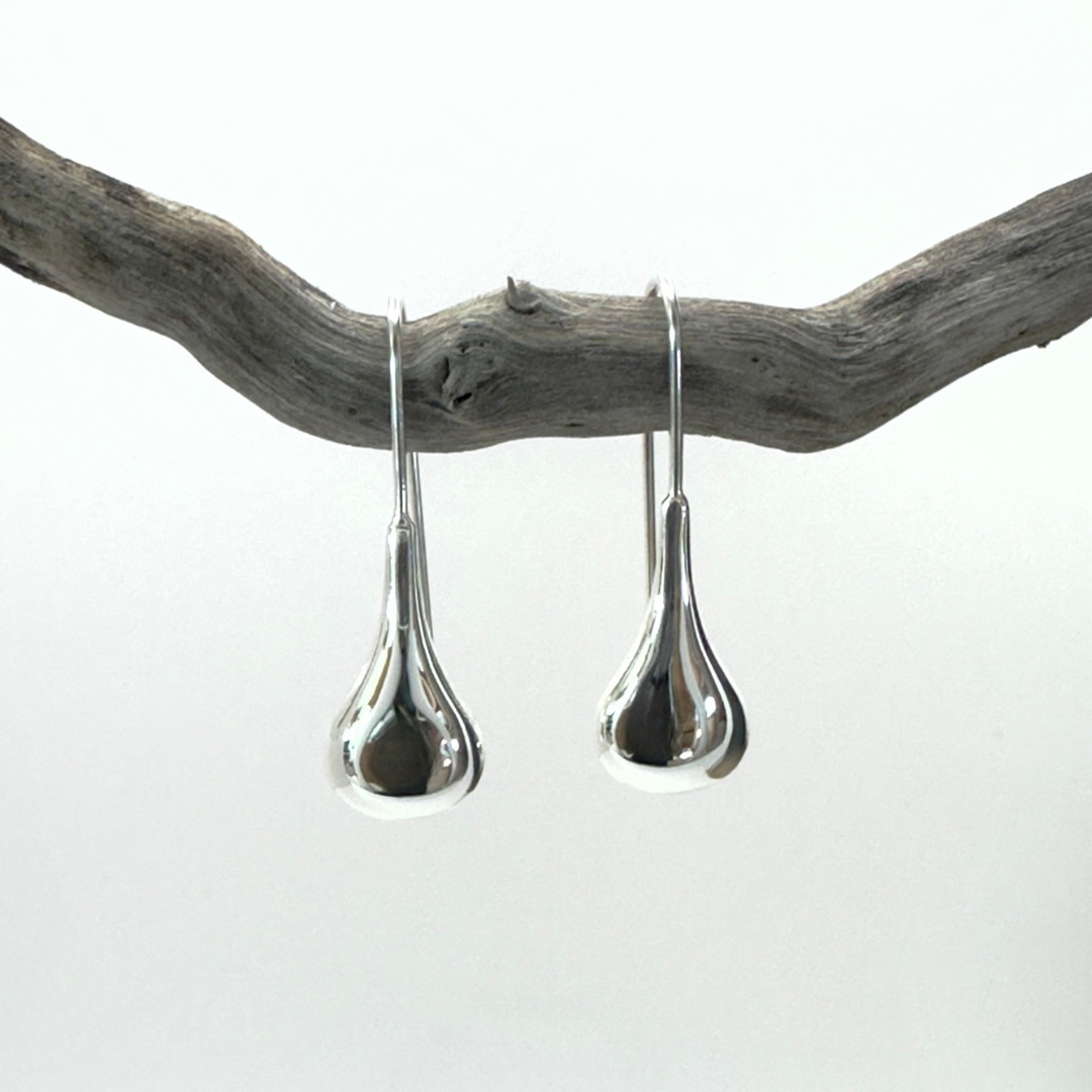 The Green Gecko - Wholesale Dangle Earrings - Contemporary Tear Drop Earrings in Sterling Silver2