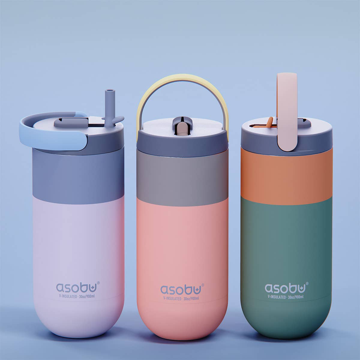 Until Pty Ltd - Wholesale Water bottle - Asobu Orbit Bottle 900ml Pastel Peach1