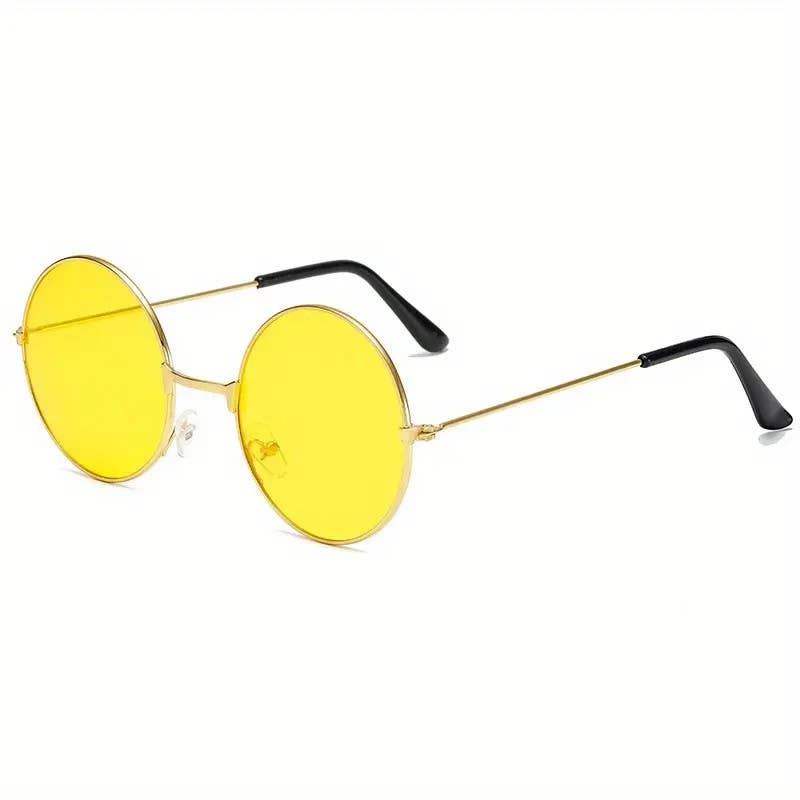 Syrrios Gifts LLC - Wholesale Sunglasses - Unisex - Retro Round Vintage Hippie Sunglasses Festival Rave Costume6