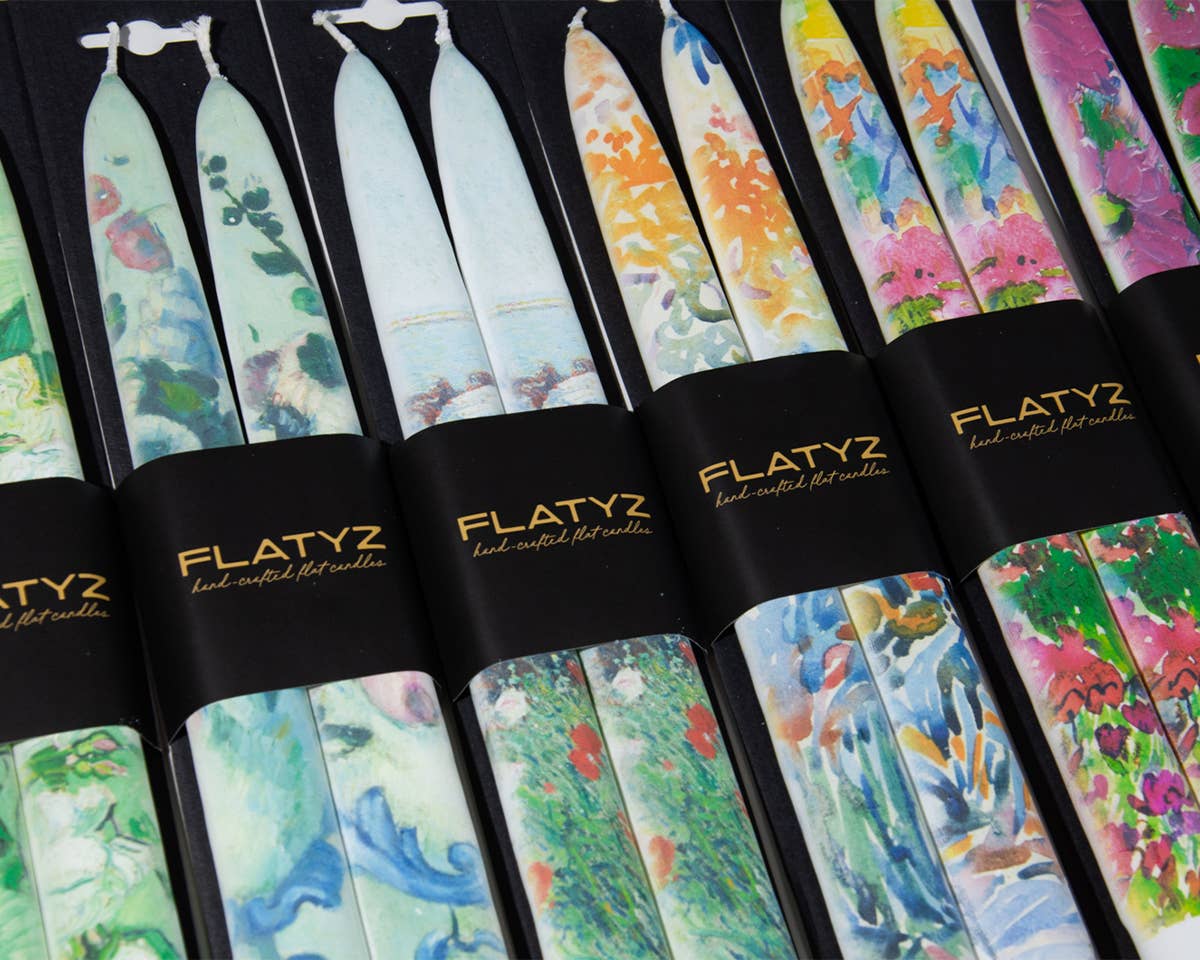 Flatyz Candles - Wholesale Tapered Candle/Candlestick - Taper Candles - Fall Leaves - Set of  24