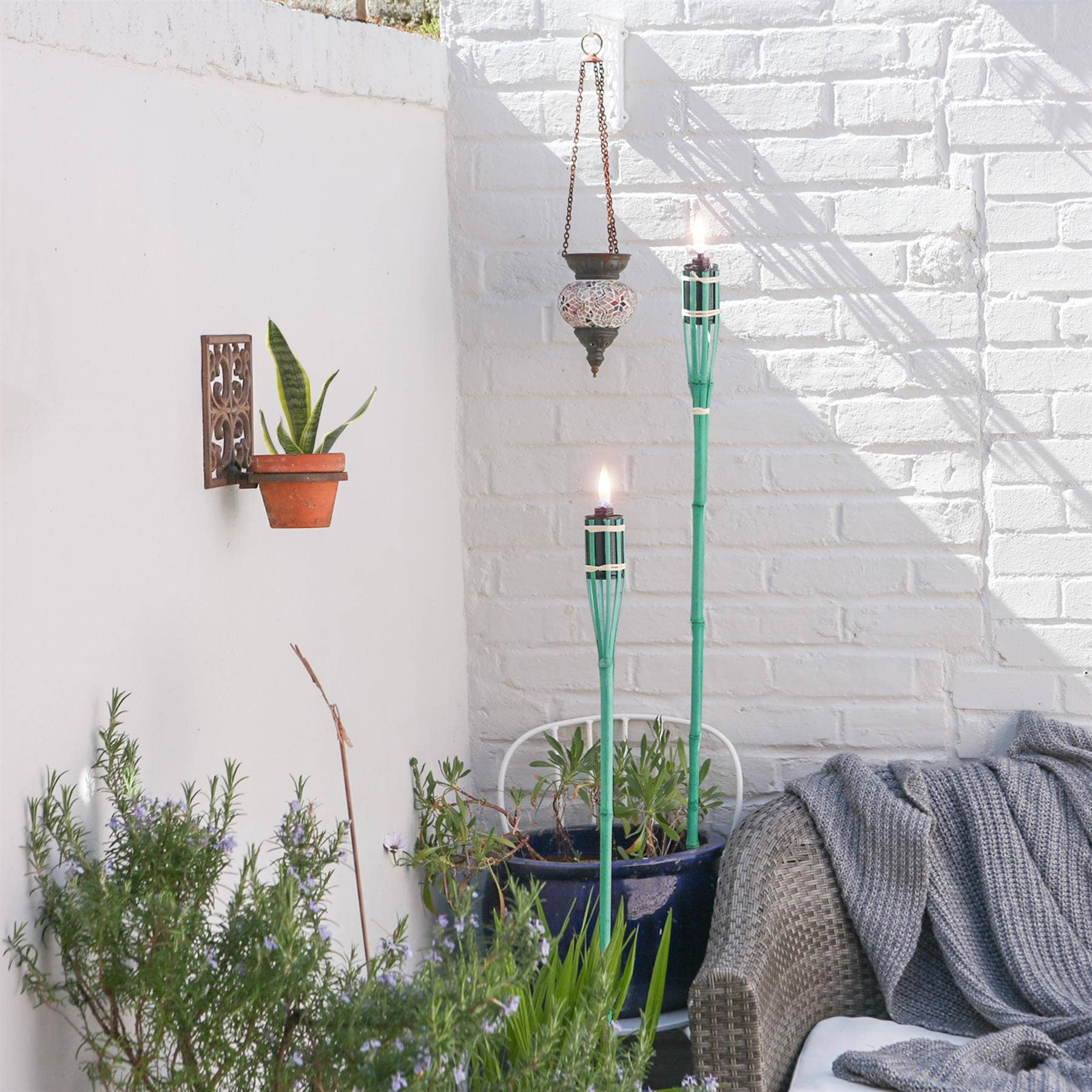 Rinkit Ltd - Wholesale Outdoor Ornament/Decor - Bamboo Garden Fire Torch - 60cm - By Harbour Housewares13