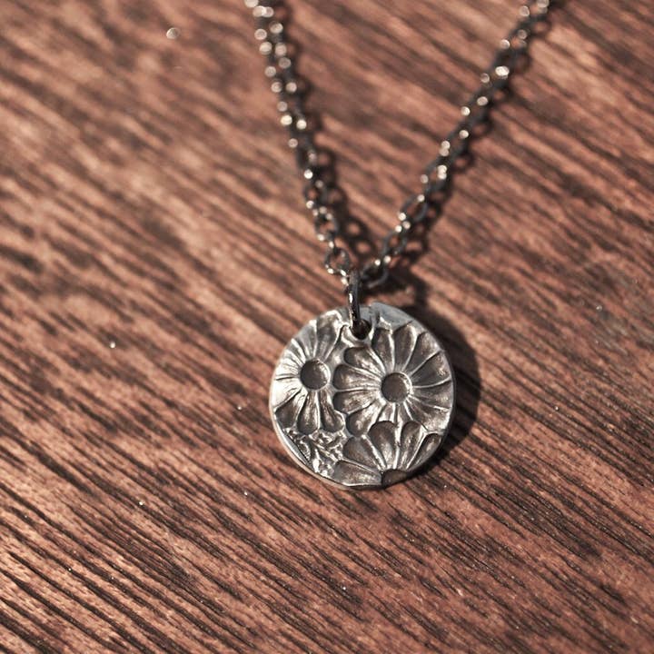 Silver Flower Necklace - Silverleaf Necklace for wholesale by Farmhouse Moon