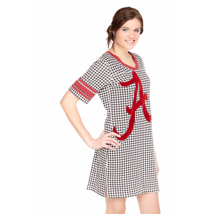 ALABAMA CRIMSON TIDE HOUNDSTOOTH NIGHTSHIRT for wholesale by Emerson Street Clothing Co Collegiate Shop