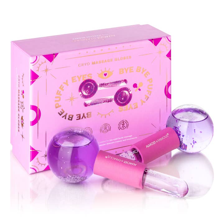 Almost Famous – Großhandel Gesichts-/Beauty-Roller – Kryo-Massage-Globen für das Gesicht, 2er-Pack