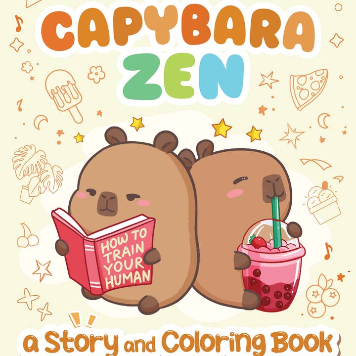 CapyFun - Wholesale Colouring book – Child & baby - Signed Edition: Capybara Zen: A Story and Coloring Book2