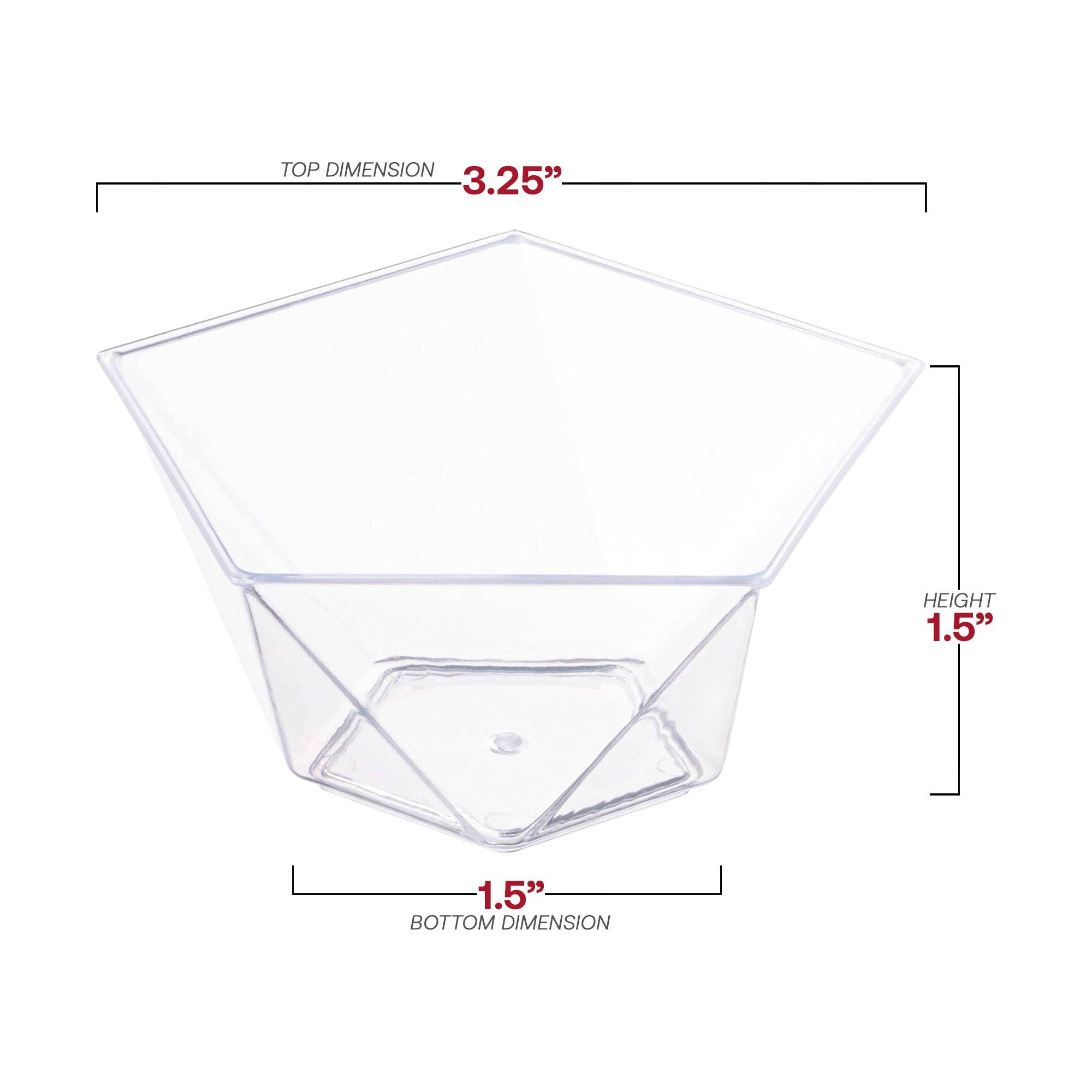 Smarty had a Party – Copo descartável por atacado – 288 copos de sobremesa de plástico transparente em forma de estrela pentagonal de 3,5 oz.2
